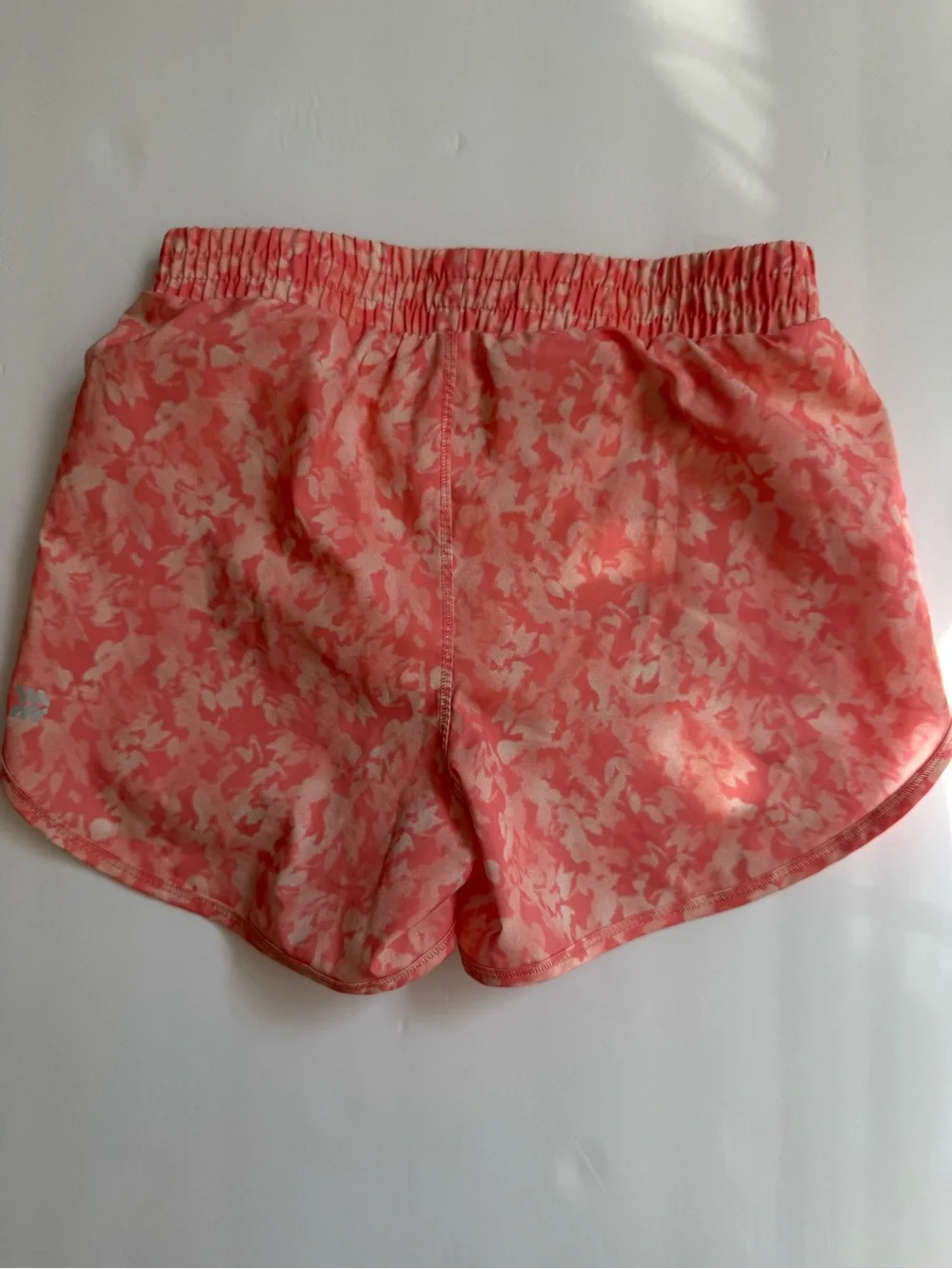 All in Motion Girls Athletic Running Shorts Coral Print Size M 7/8 Activewear